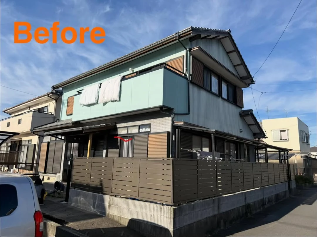 岐阜県羽島市 S様邸の塗装施工写真1